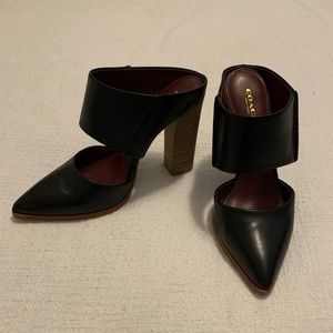 Coach Black Leather Heels